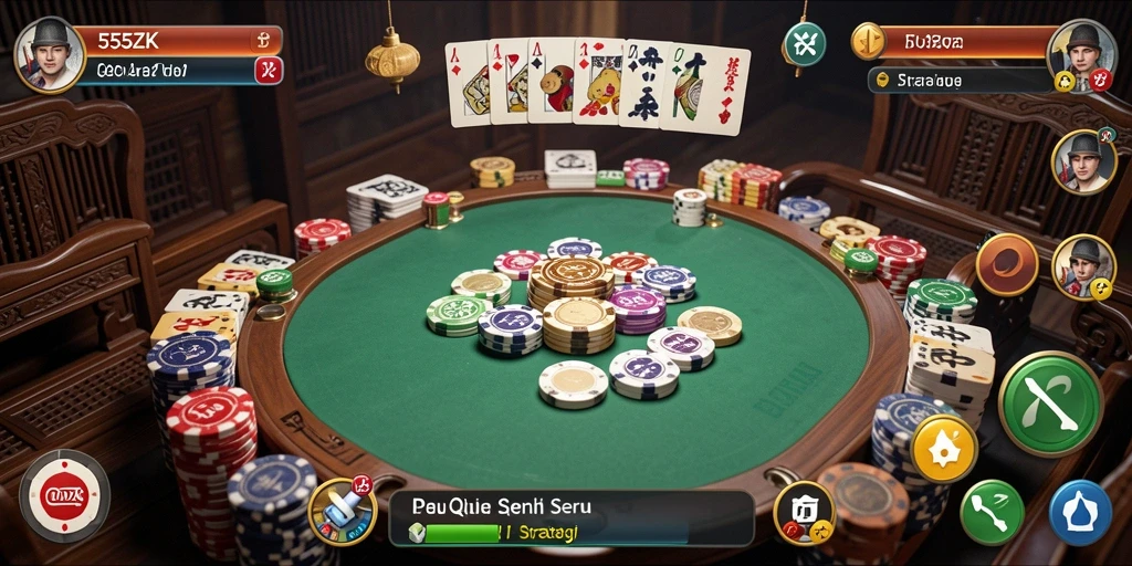 Tampilan gameplay seru dari 555ZK yang mengasyikkan.