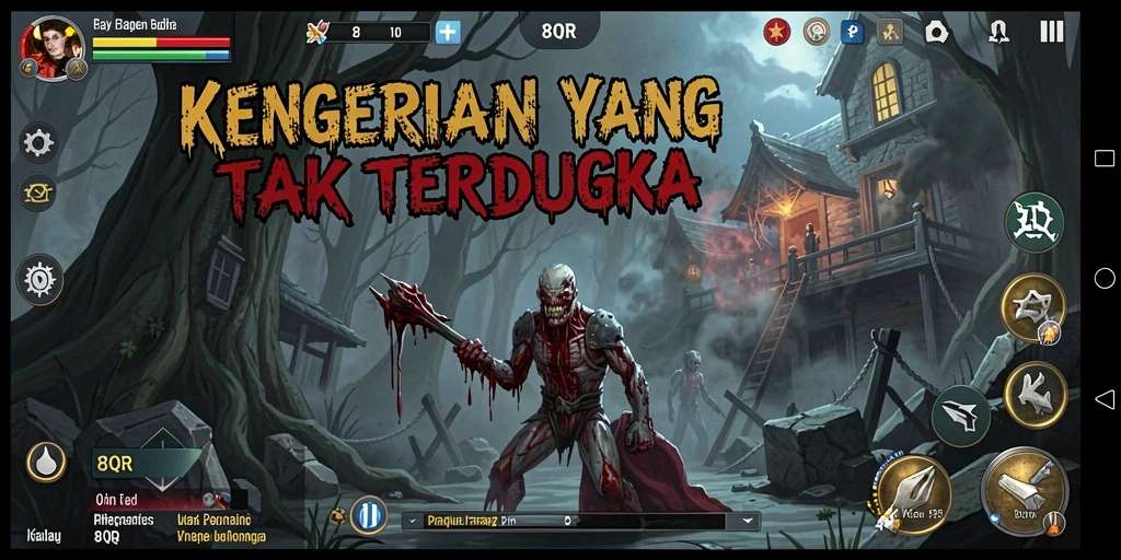 Tampilan gameplay menyeramkan dari 8QR yang penuh ketegangan.