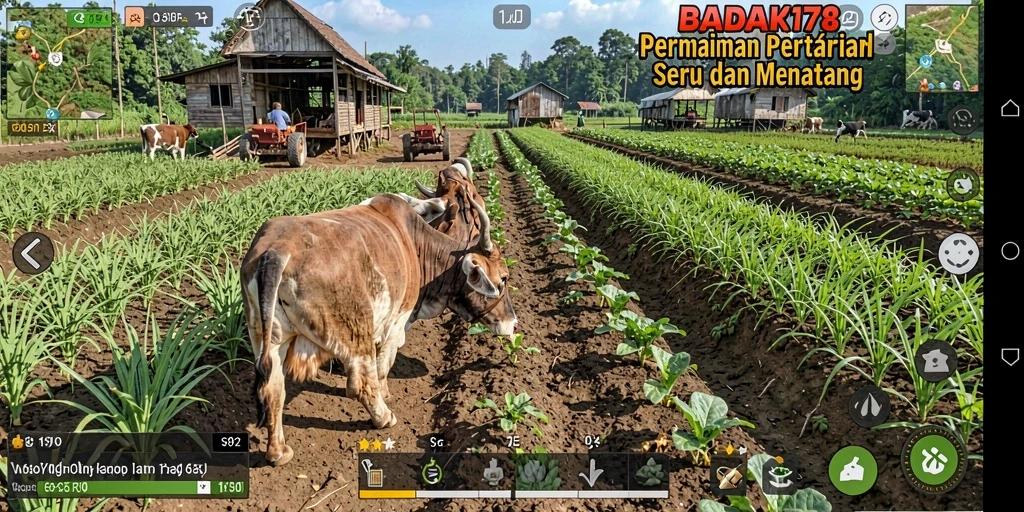 Tampilan menarik dari gameplay pertanian BADAK178.