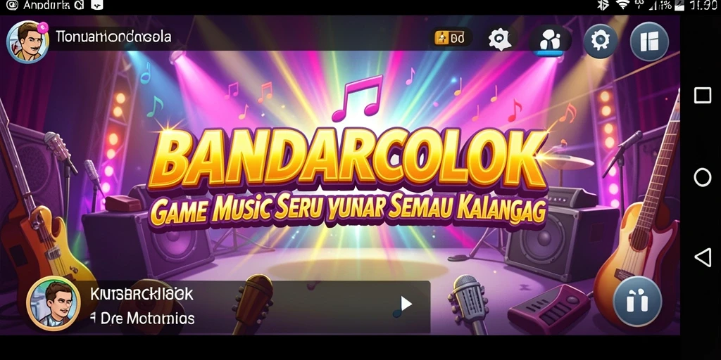 Gameplay seru BANDARCOLOK dengan berbagai lagu menarik.