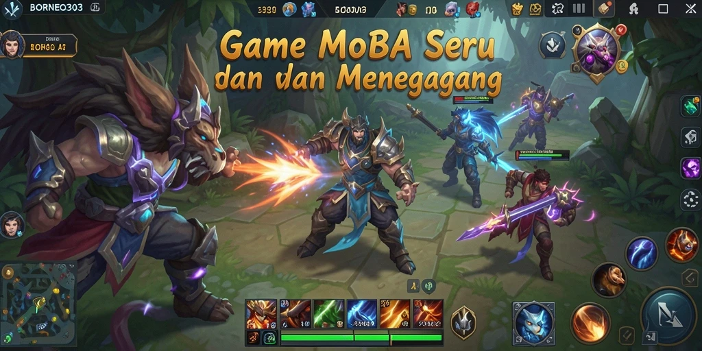 Tampilan seru dan dinamis dari gameplay BORNEO303.