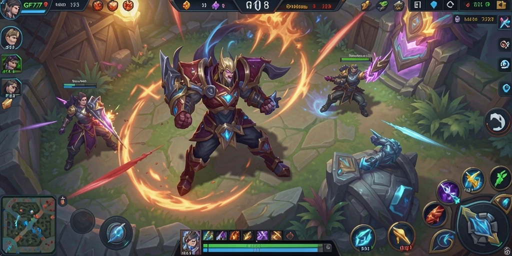 Screenshot gameplay GF777 yang menunjukkan aksi pertempuran seru.