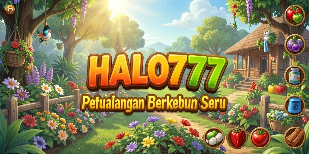 Tangkapan layar gameplay HALO777 dengan pertanian yang indah dan interaktif.