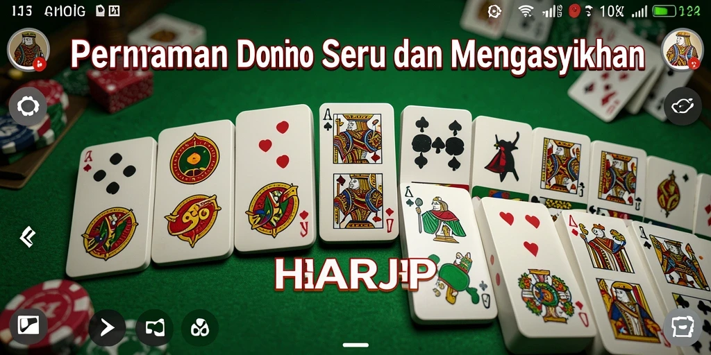 Tampilan gameplay seru dari permainan Domino HARAPJP.