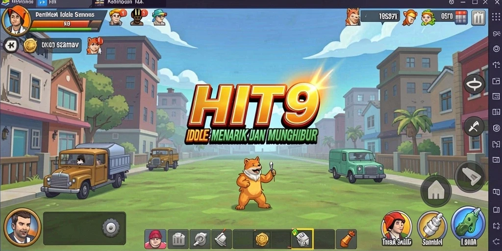 Tampilan gameplay HIT9 yang menarik dan penuh aksi Idle.