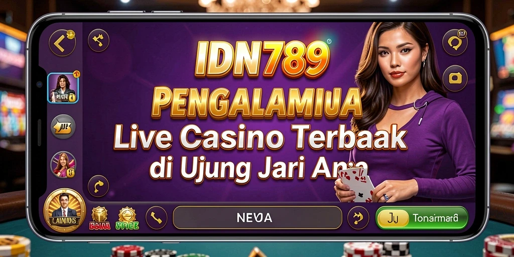 Screenshot IDN789 menampilkan sesi permainan Live Casino yang mendebarkan.