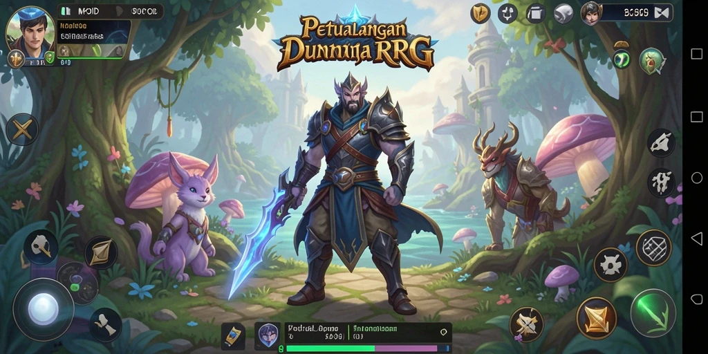 Tampilan gameplay seru dalam dunia RPG MPOID yang memukau.