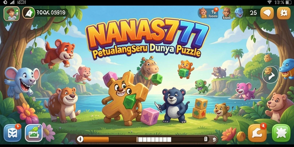 Tampilan gameplay NANAS777 yang seru dan penuh warna.