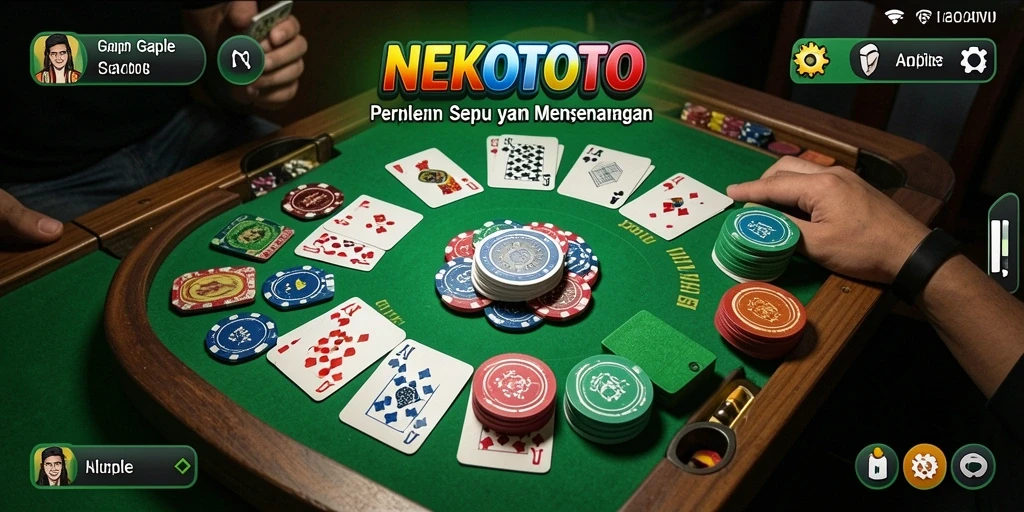 Gameplay seru dalam permainan Gaple NEKOTOTO.