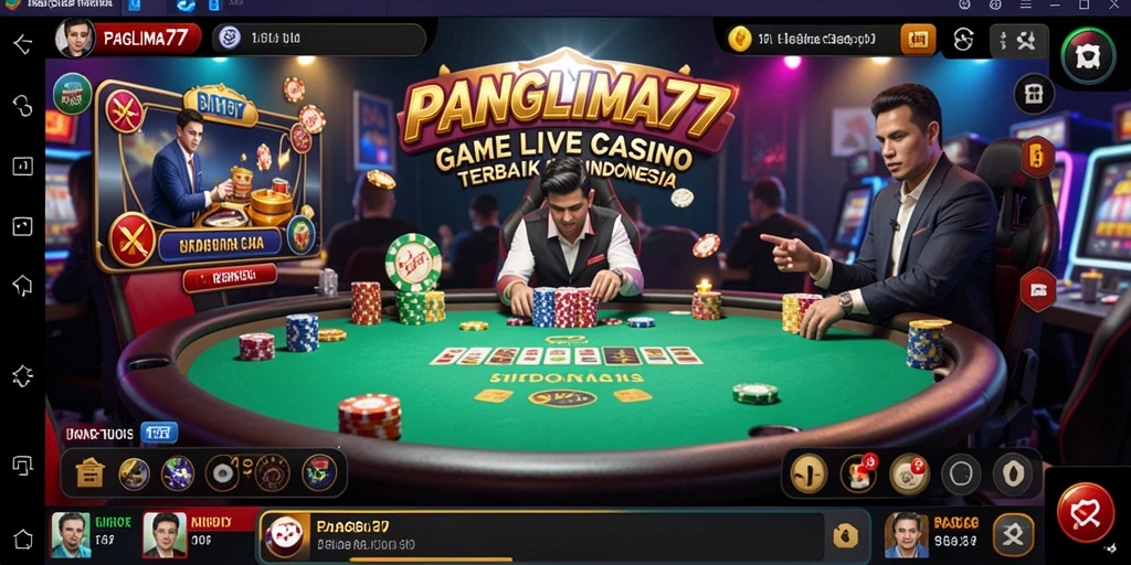 Tampilan gameplay menarik di aplikasi PANGLIMA77 Live Casino.