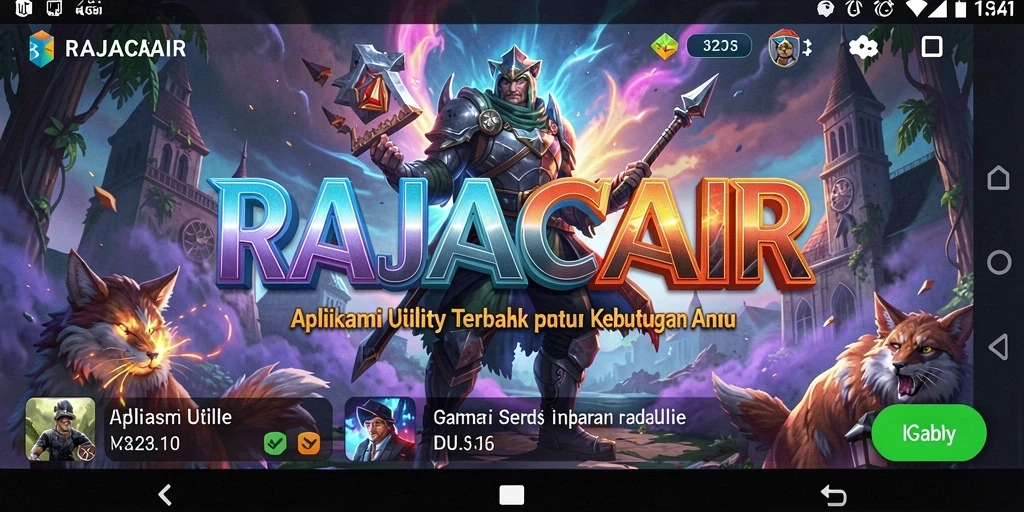 Tampilan antarmuka utama RAJACAIR yang intuitif dan mudah digunakan.