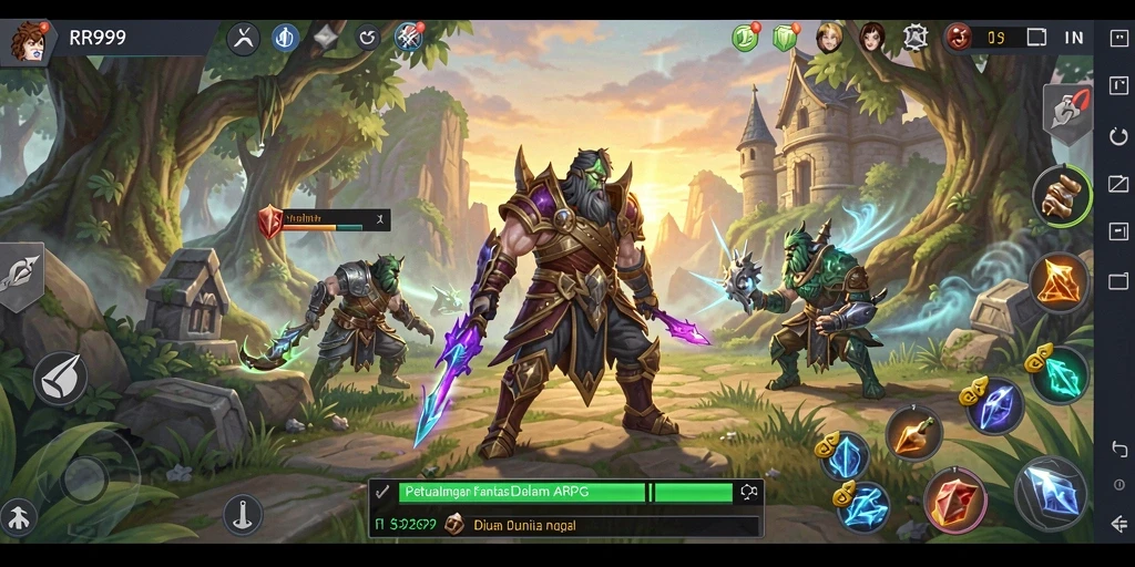 Tampilan gameplay RR999 yang menegangkan dalam dunia ARPG.