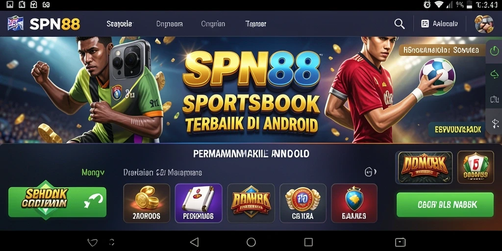 Tampilan tampilan gameplay SPN88 dalam aplikasi Sportsbook.