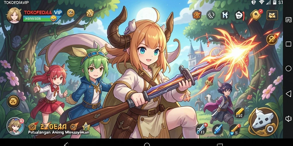 Tampilan gameplay <strong>TOKOPEDIAVIP</strong> yang penuh warna dan dinamis.